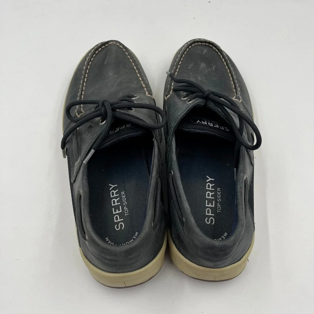 Sperry Top Sider Men's Memory Foam Leather‎ Boat Shoes Navy - Size 10